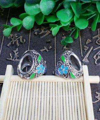 匠心镶嵌，华彩绽放 925纯银掐丝珐琅景泰蓝戒指空托（12*16）珠宝首饰批发全解析